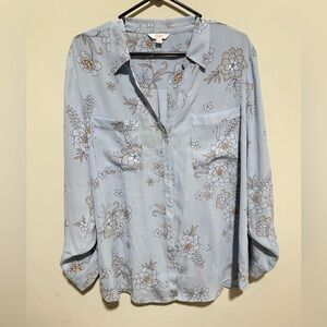 Candie's Light Blue Floral Shirt